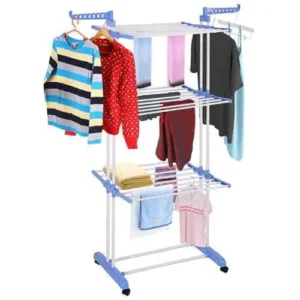 3 layer cloth drying rack foldable and wheeled in Sri Lanka