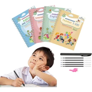 Magic Groove Practice Copybook Set for preschool kids with pen and refills – Sri Lanka